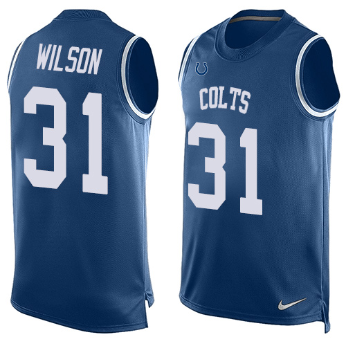 Nike Colts #31 Quincy Wilson Royal Blue Team Color Men's Stitched NFL Limited Tank Top Jersey